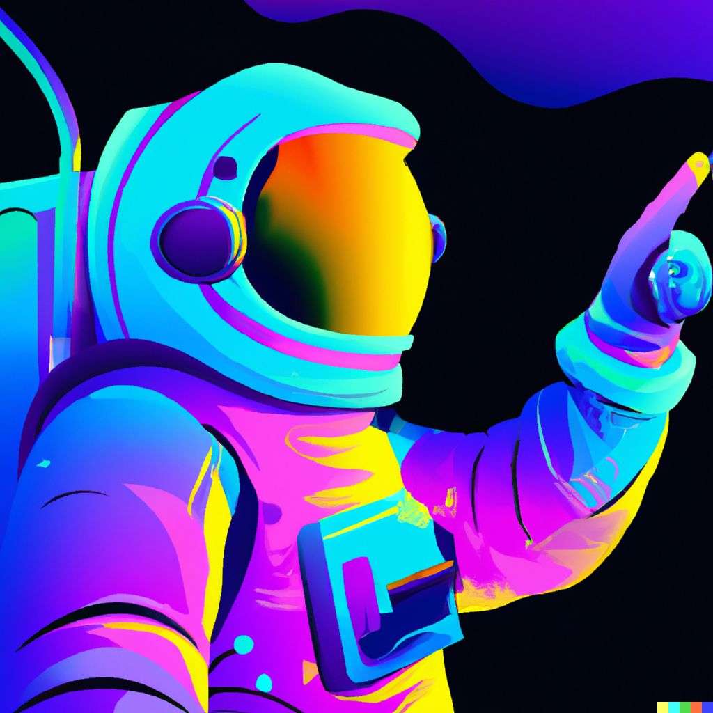 an astronaut, digital art, 2.5D style
